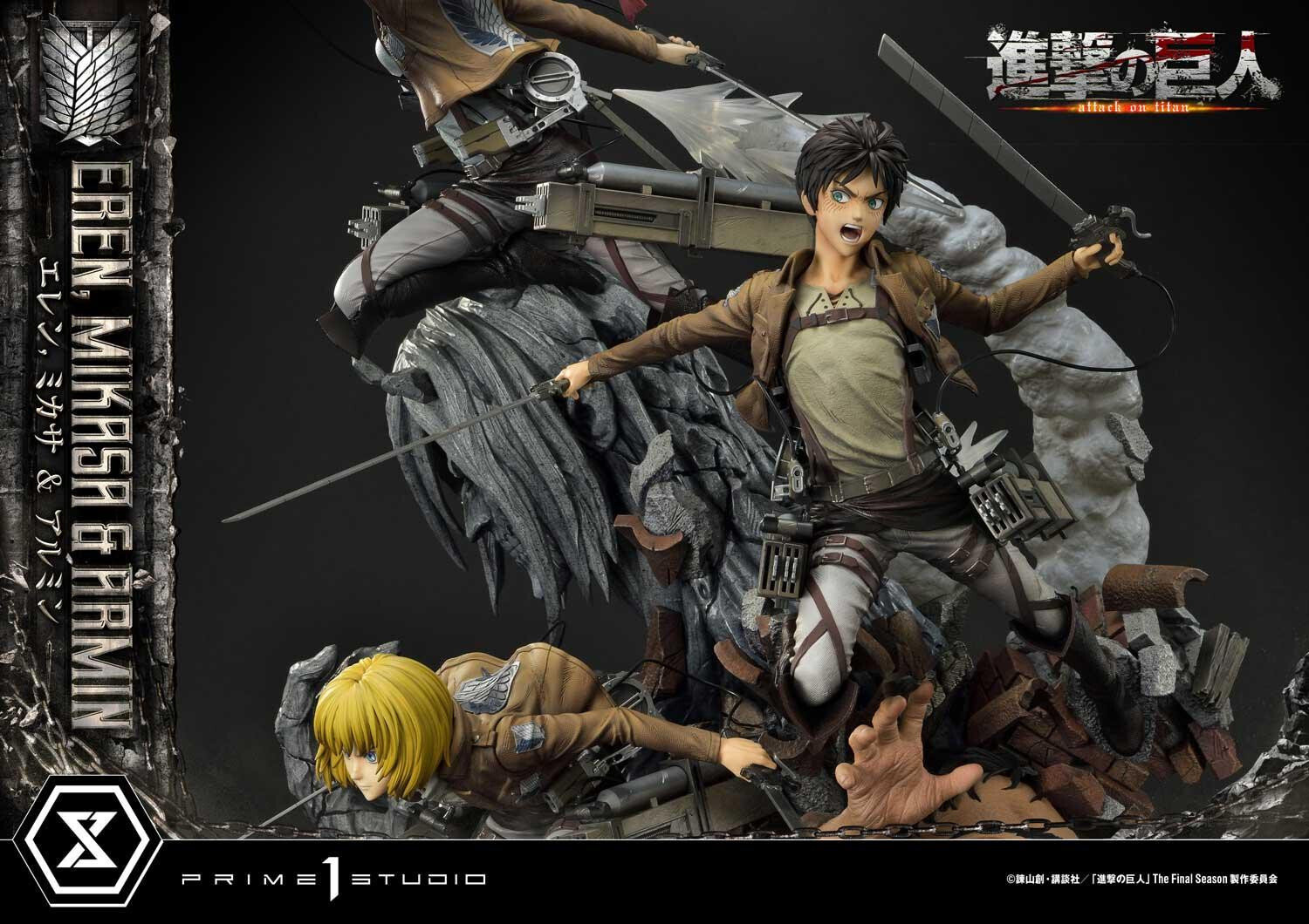 Shingeki no Kyojin - Armin Arlert - Eren Yeager - Mikasa Ackerman - Ultimate Premium Masterline  (UPMAOT-01DXS) - 1/4 - DX Bonus Version (Prime 1 Studio) photo 4