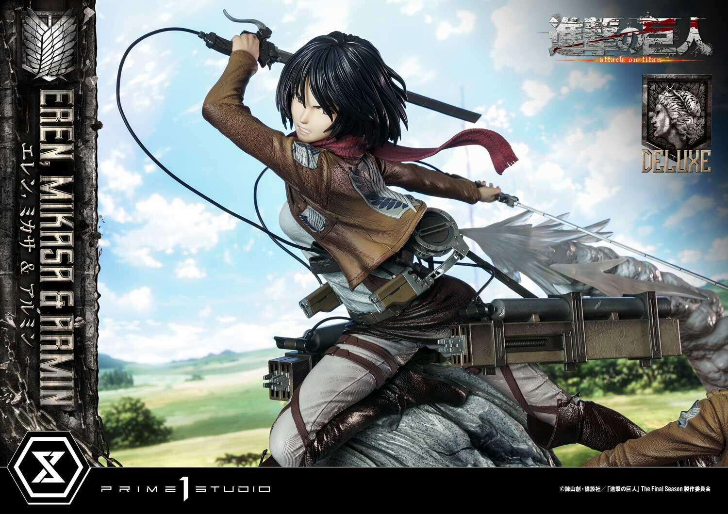 Shingeki no Kyojin - Armin Arlert - Eren Yeager - Mikasa Ackerman - Ultimate Premium Masterline  (UPMAOT-01DXS) - 1/4 - DX Bonus Version (Prime 1 Studio) photo 13
