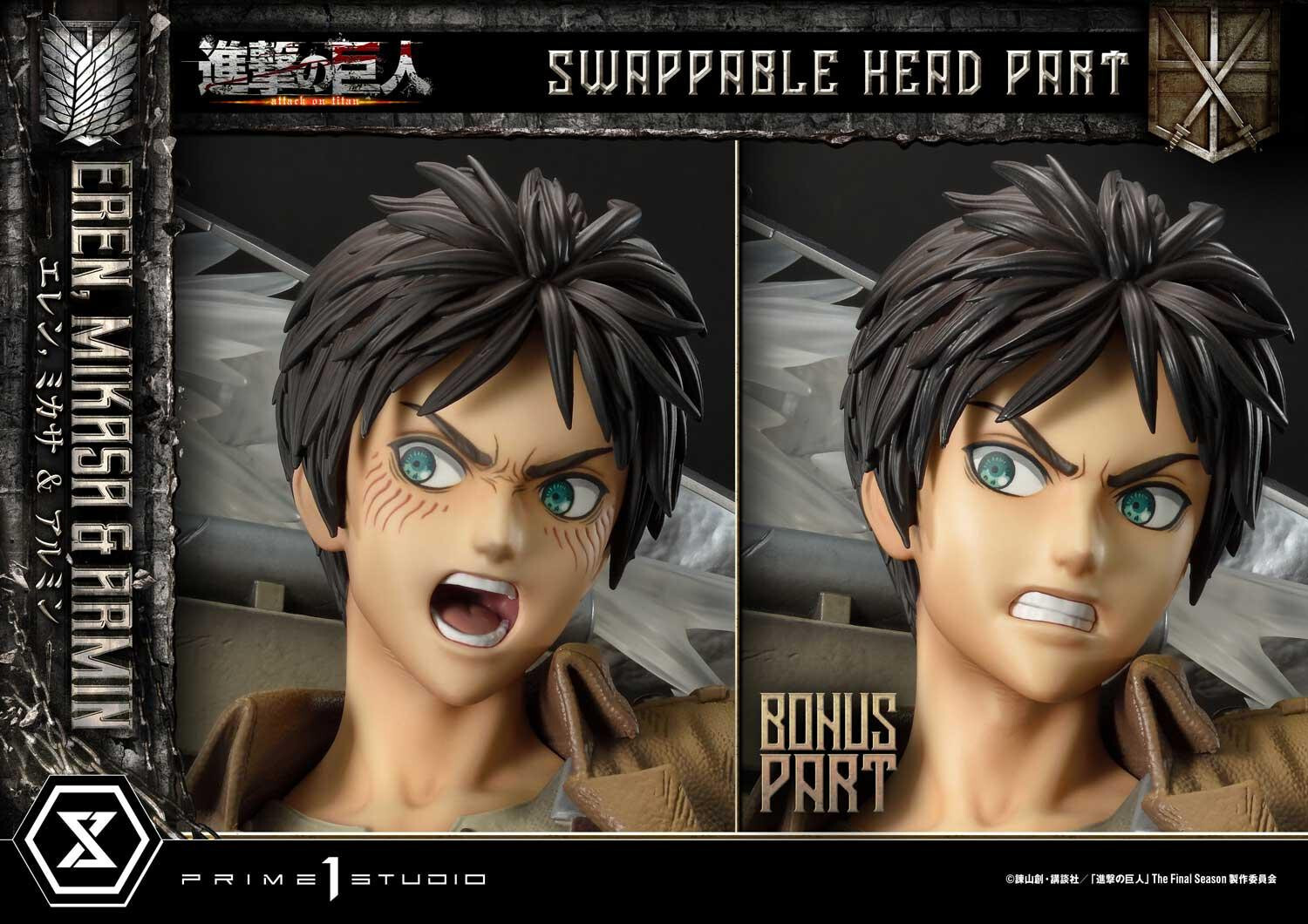 Shingeki no Kyojin - Armin Arlert - Eren Yeager - Mikasa Ackerman - Ultimate Premium Masterline  (UPMAOT-01DXS) - 1/4 - DX Bonus Version (Prime 1 Studio) photo 22