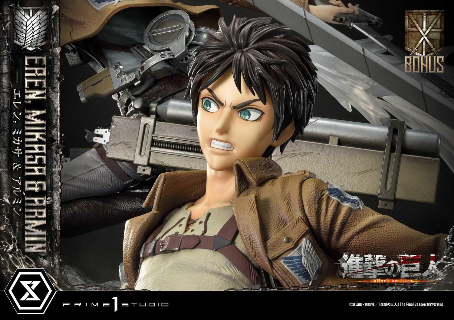 Shingeki no Kyojin - Armin Arlert - Eren Yeager - Mikasa Ackerman - Ultimate Premium Masterline  (UPMAOT-01DXS) - 1/4 - DX Bonus Version (Prime 1 Studio) photo 26