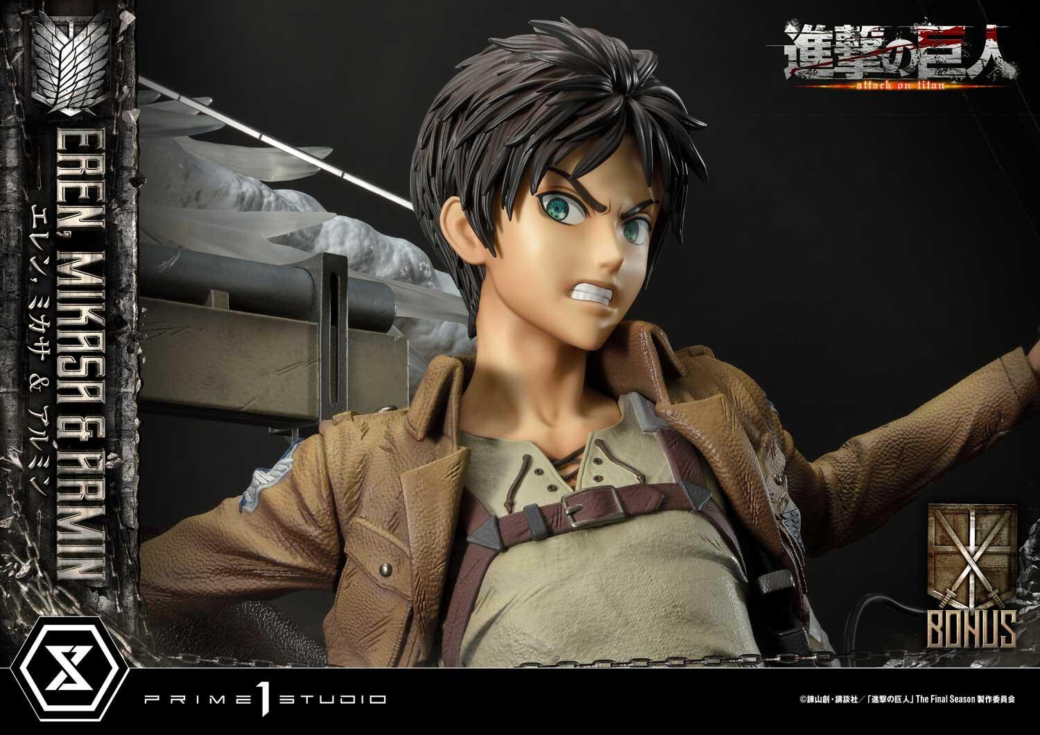 Shingeki no Kyojin - Armin Arlert - Eren Yeager - Mikasa Ackerman - Ultimate Premium Masterline  (UPMAOT-01DXS) - 1/4 - DX Bonus Version (Prime 1 Studio) photo 27