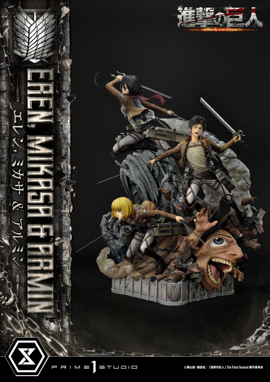 Shingeki no Kyojin - Armin Arlert - Eren Yeager - Mikasa Ackerman - Ultimate Premium Masterline  (UPMAOT-01DXS) - 1/4 - DX Bonus Version (Prime 1 Studio) photo 31