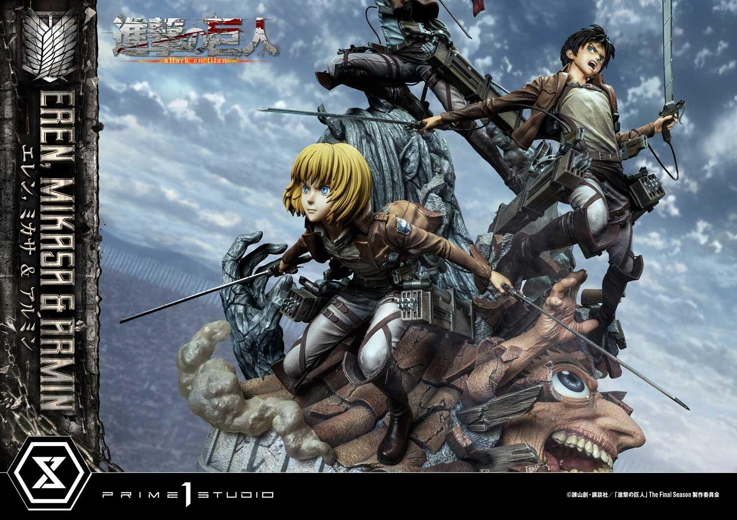 Shingeki no Kyojin - Armin Arlert - Eren Yeager - Mikasa Ackerman - Ultimate Premium Masterline  (UPMAOT-01DXS) - 1/4 - DX Bonus Version (Prime 1 Studio) photo 57