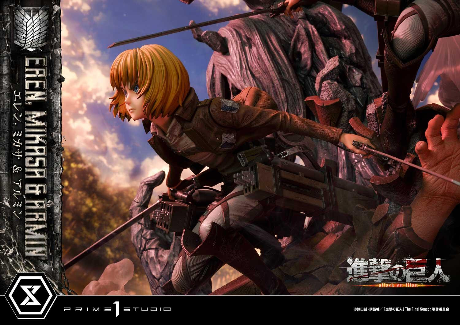 Shingeki no Kyojin - Armin Arlert - Eren Yeager - Mikasa Ackerman - Ultimate Premium Masterline  (UPMAOT-01DXS) - 1/4 - DX Bonus Version (Prime 1 Studio) photo 69