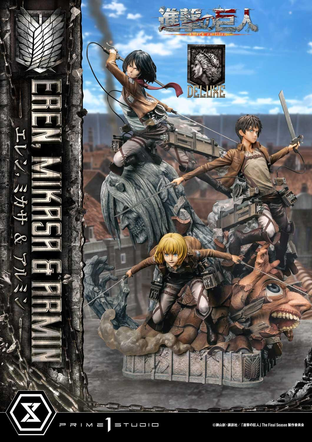 Shingeki no Kyojin - Armin Arlert - Eren Yeager - Mikasa Ackerman - Ultimate Premium Masterline  (UPMAOT-01DXS) - 1/4 - DX Bonus Version (Prime 1 Studio) photo 83