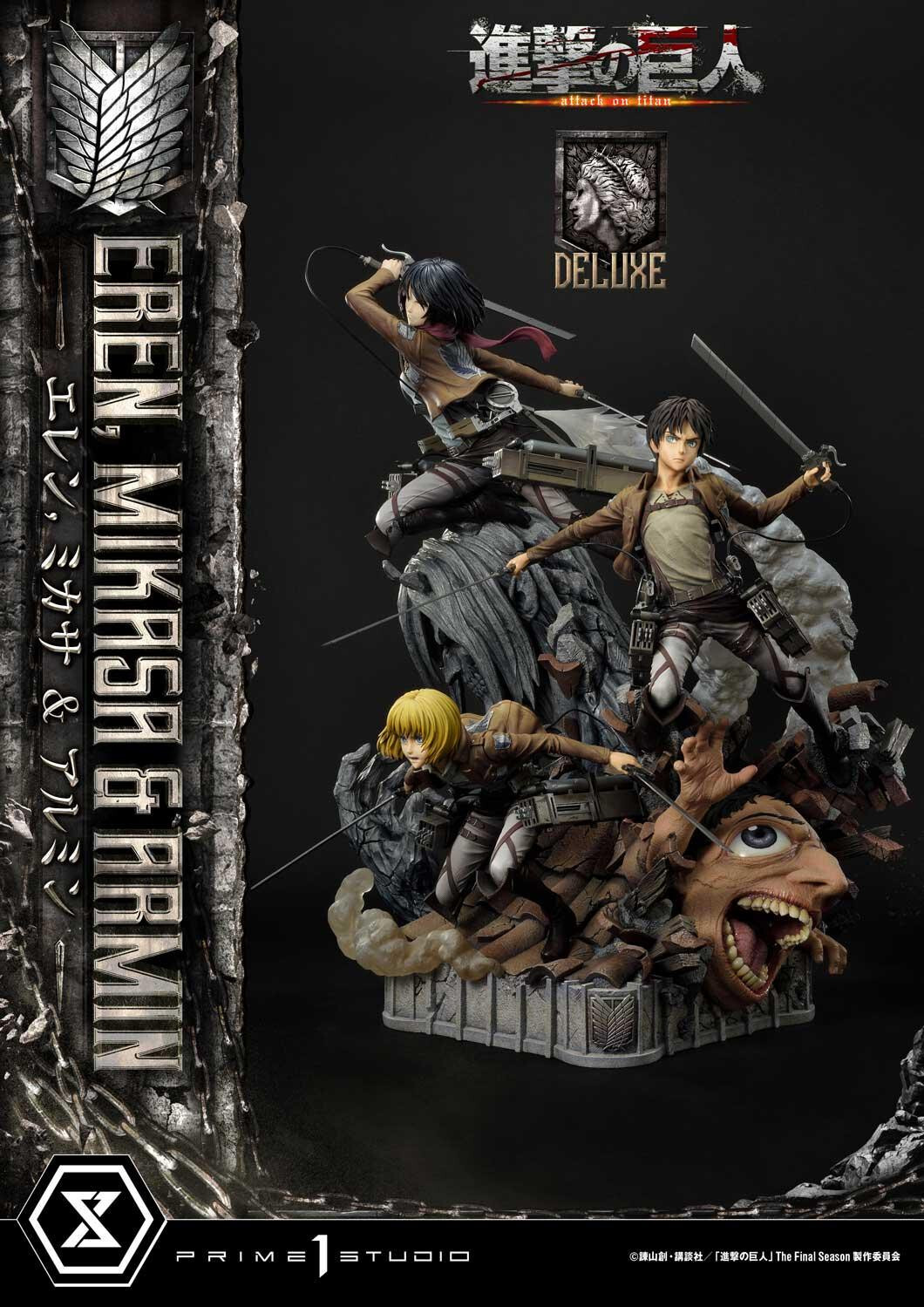 Shingeki no Kyojin - Armin Arlert - Eren Yeager - Mikasa Ackerman - Ultimate Premium Masterline  (UPMAOT-01DXS) - 1/4 - DX Bonus Version (Prime 1 Studio) photo 85