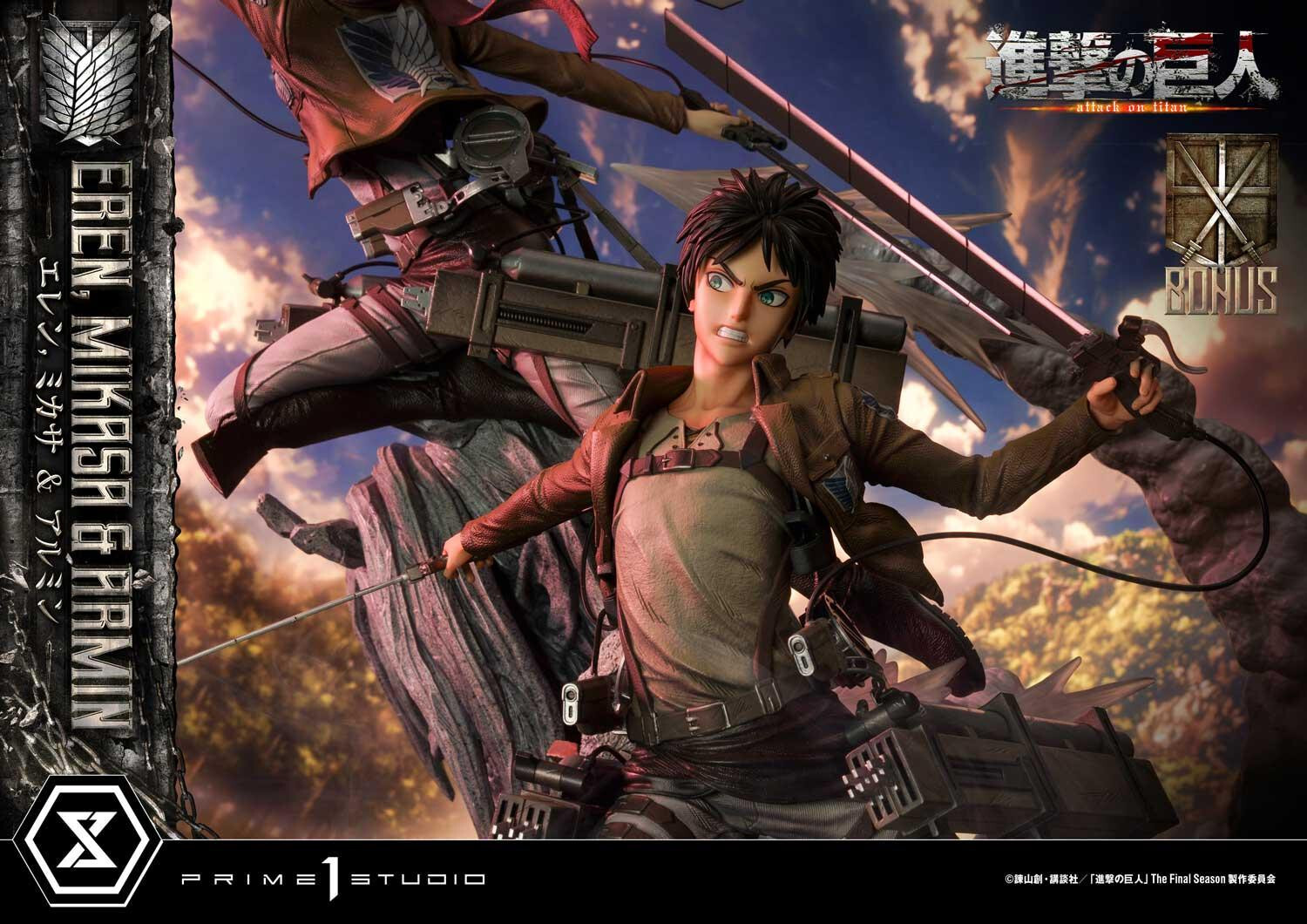 Shingeki no Kyojin - Armin Arlert - Eren Yeager - Mikasa Ackerman - Ultimate Premium Masterline  (UPMAOT-01DXS) - 1/4 - DX Bonus Version (Prime 1 Studio) photo 97