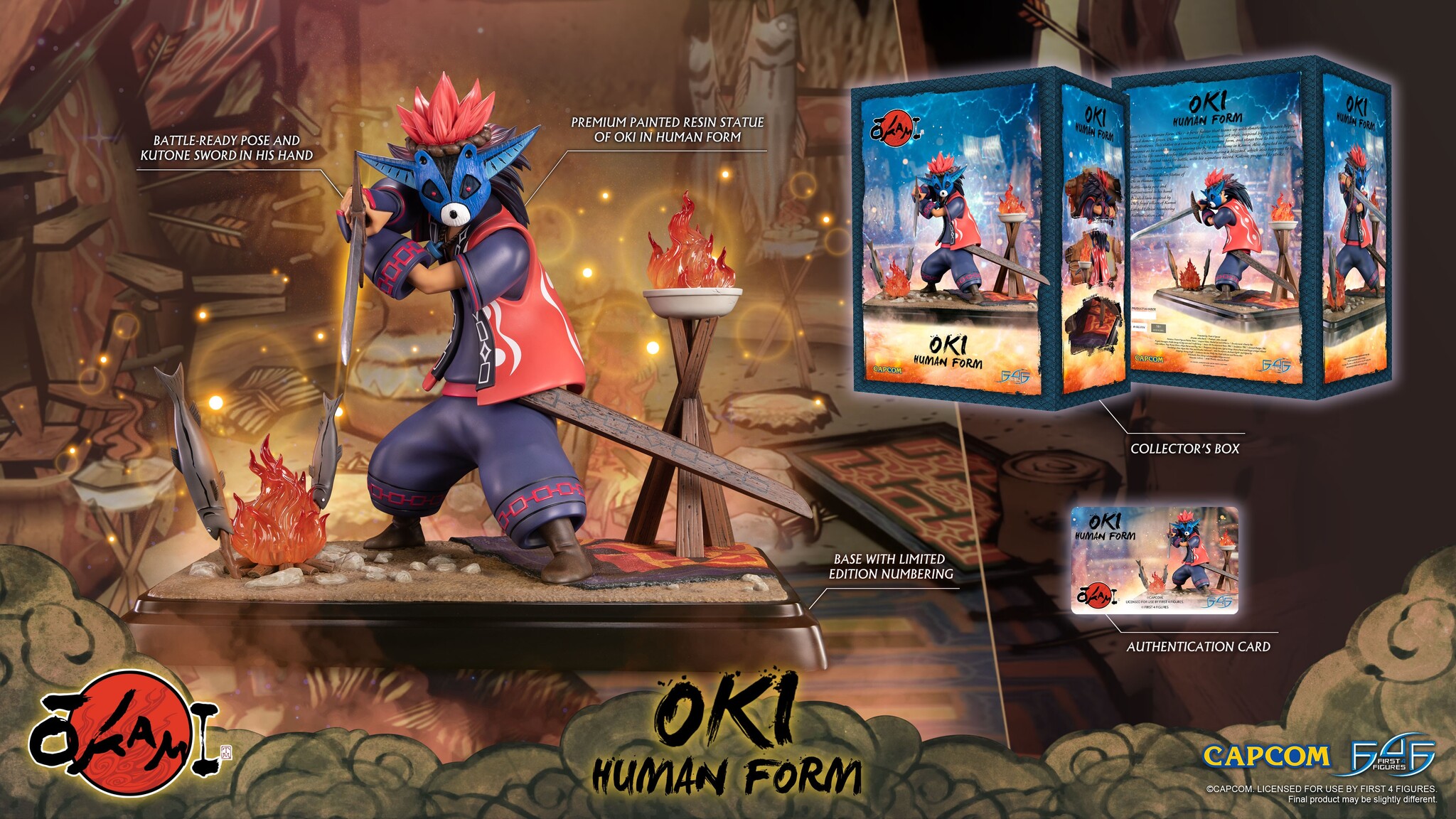 Ookami - Okikurumi - Human Form, Standard Edition (First 4 Figures) photo 9