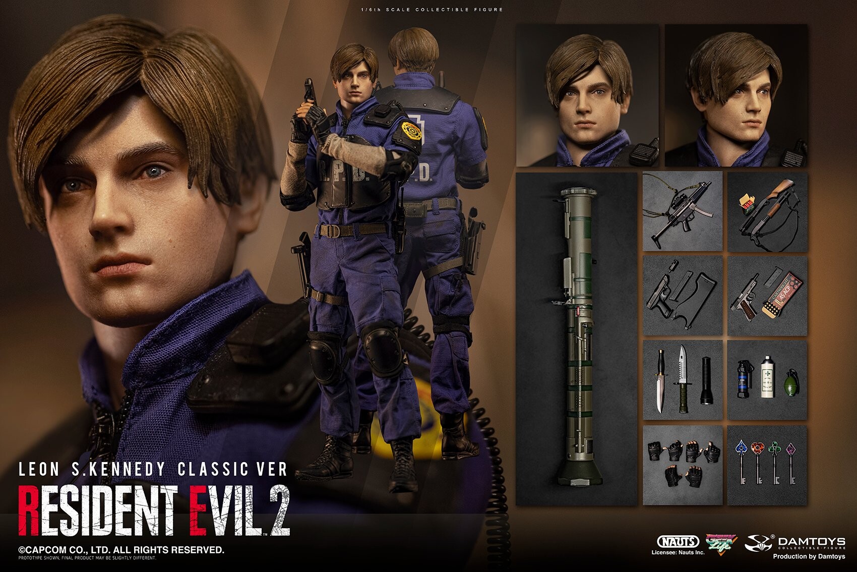 Biohazard Re:2 - Leon S. Kennedy - 1/6 - Classic ver (Damtoys, Nauts Inc.)