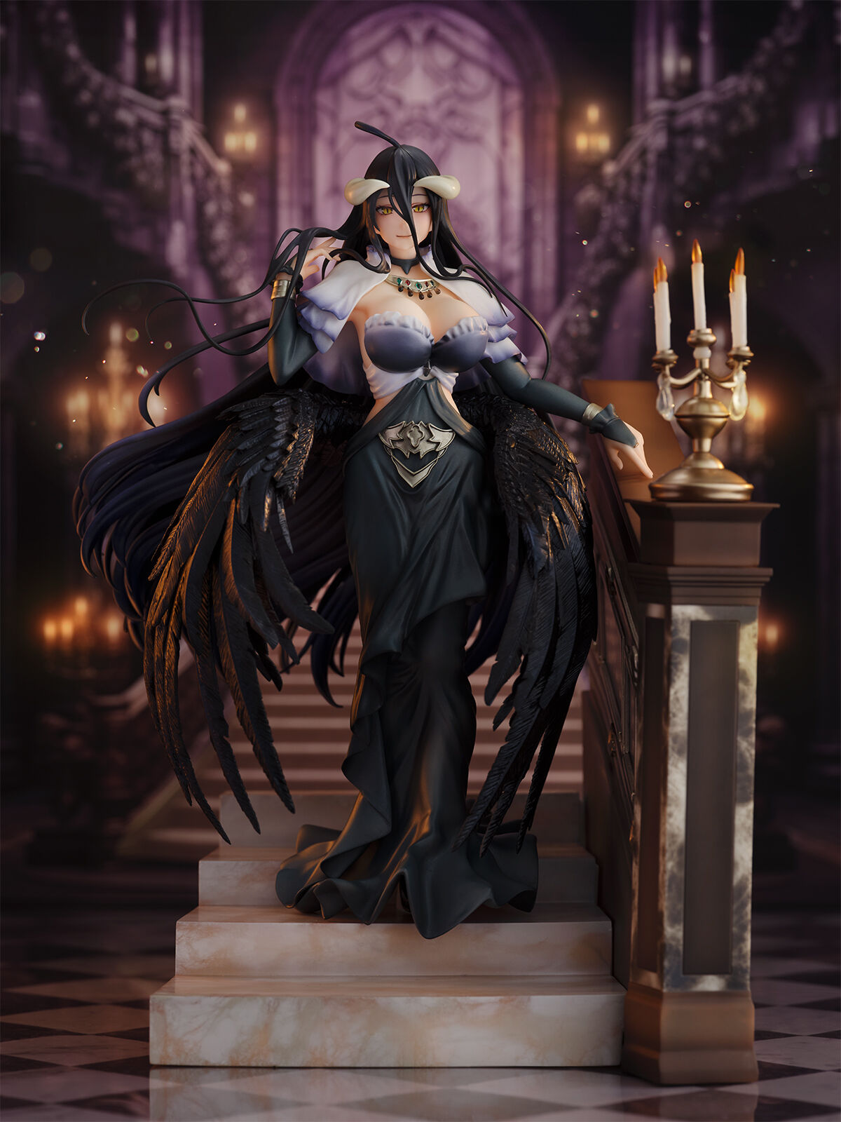 Overlord IV - Albedo - Shibuya Scramble Figure - 1/7 - Shikkoku no Dress Ver. (CyberZ, eStream)