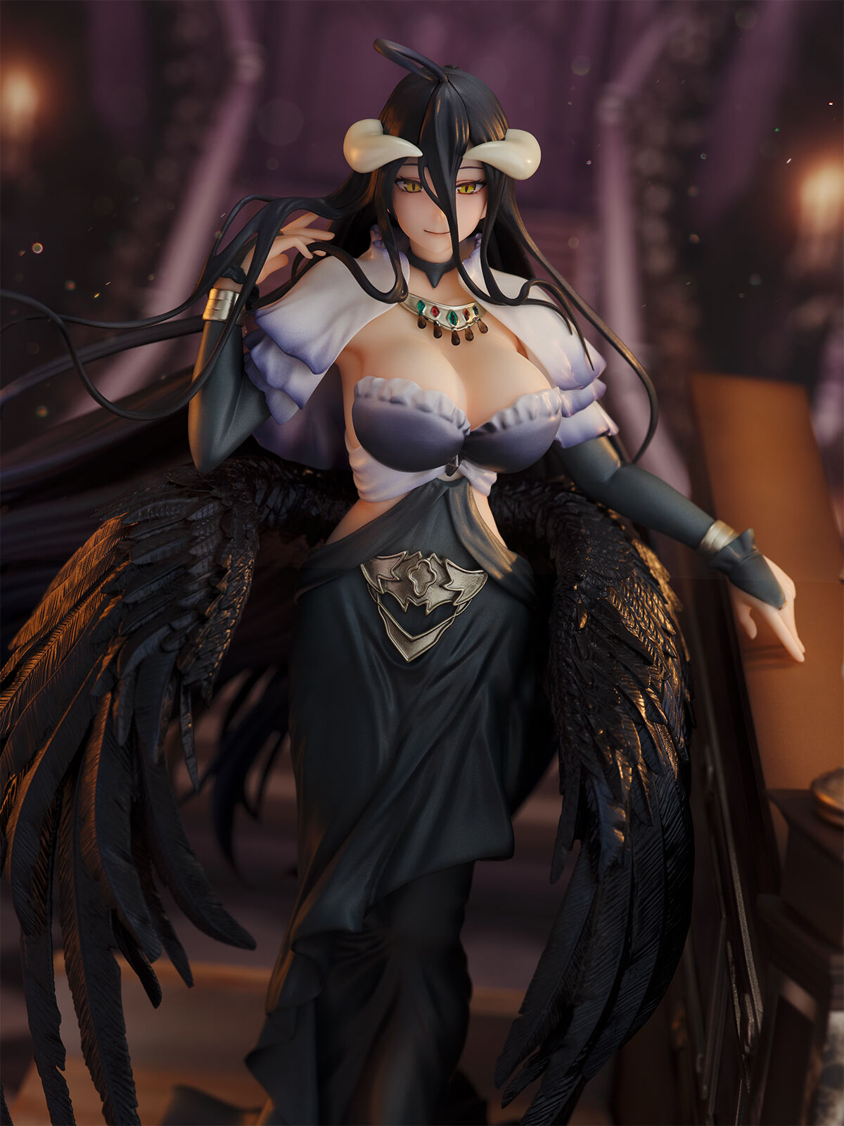 Overlord IV - Albedo - Shibuya Scramble Figure - 1/7 - Shikkoku no Dress Ver. (CyberZ, eStream) photo 6