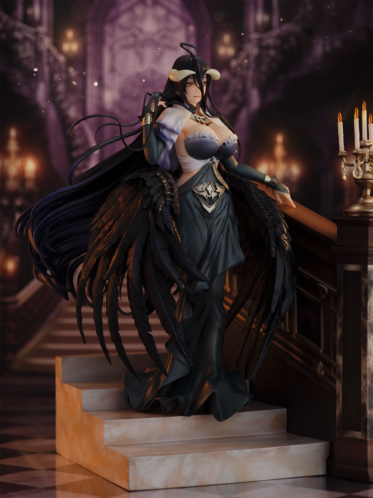 Overlord IV - Albedo - Shibuya Scramble Figure - 1/7 - Shikkoku no Dress Ver. (CyberZ, eStream) photo 11