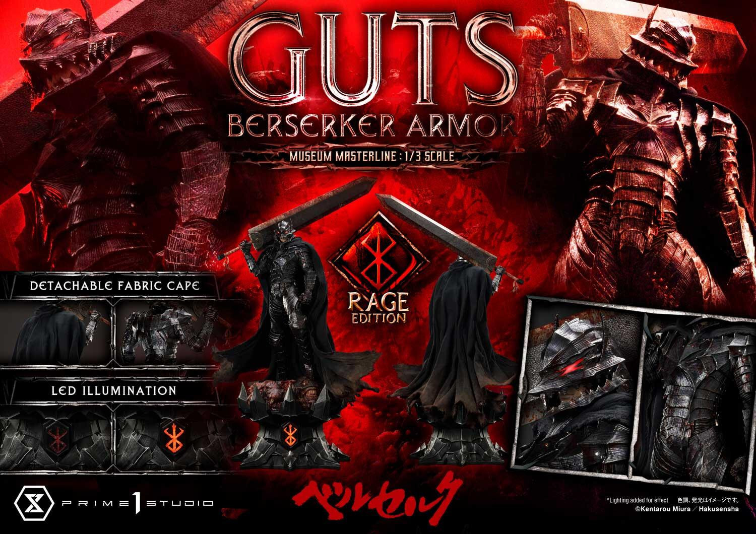 Berserk - Guts - Museum Masterline Series (MMBR-03DX) - 1/3 - Berserker Armor, Rage Edition, DX Version (Prime 1 Studio) photo 79