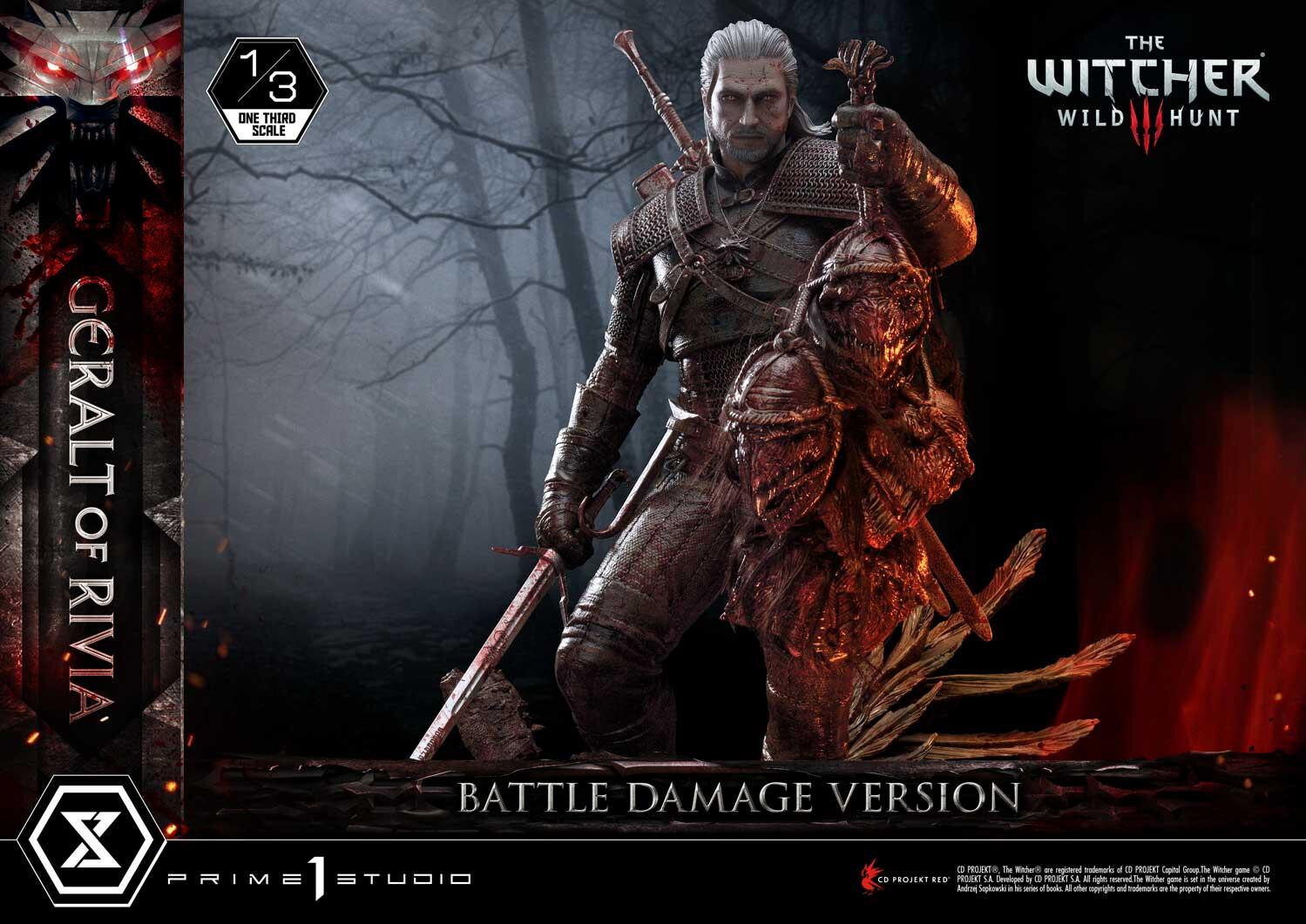 The Witcher 3: Wild Hunt - Geralt - Museum Masterline Series  (MMW3-01BD) - 1/3 - Battle Damage Version (Prime 1 Studio) photo 7