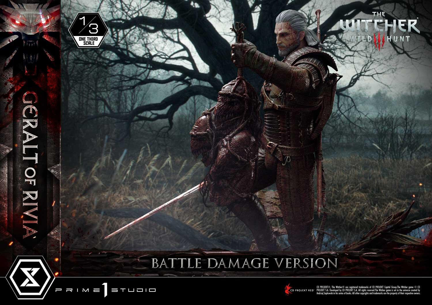 The Witcher 3: Wild Hunt - Geralt - Museum Masterline Series  (MMW3-01BD) - 1/3 - Battle Damage Version (Prime 1 Studio) photo 8