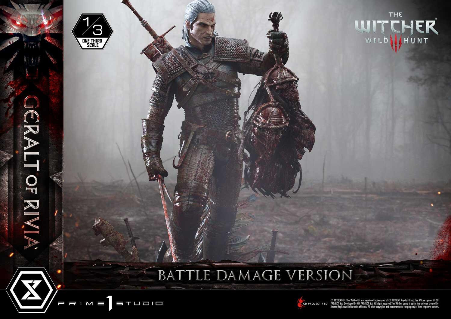 The Witcher 3: Wild Hunt - Geralt - Museum Masterline Series  (MMW3-01BD) - 1/3 - Battle Damage Version (Prime 1 Studio) photo 9