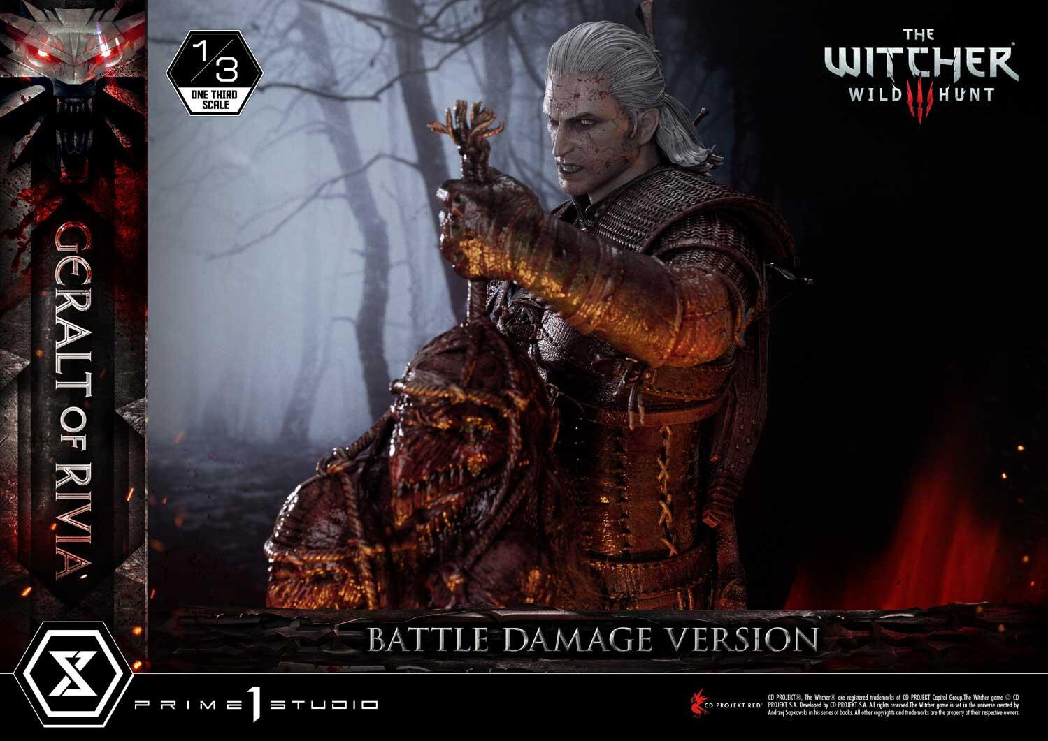 The Witcher 3: Wild Hunt - Geralt - Museum Masterline Series  (MMW3-01BD) - 1/3 - Battle Damage Version (Prime 1 Studio) photo 11