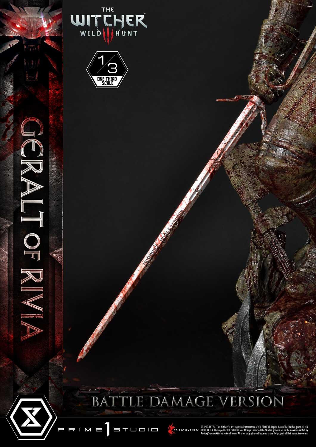 The Witcher 3: Wild Hunt - Geralt - Museum Masterline Series  (MMW3-01BD) - 1/3 - Battle Damage Version (Prime 1 Studio) photo 12