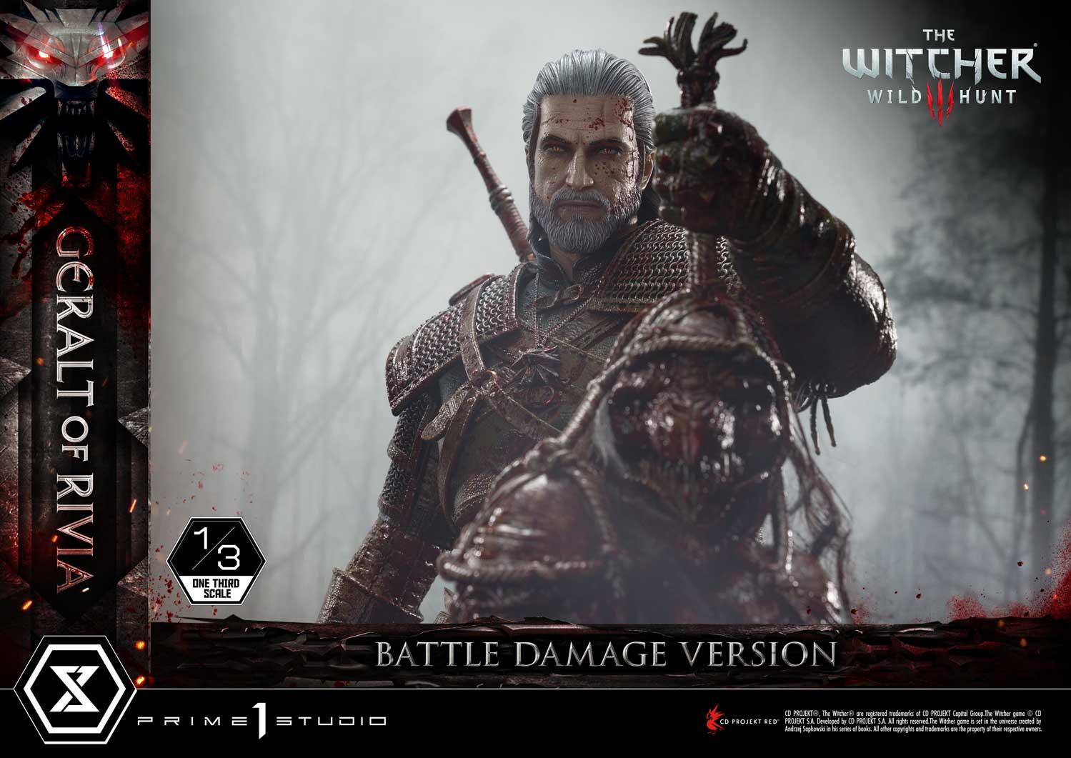 The Witcher 3: Wild Hunt - Geralt - Museum Masterline Series  (MMW3-01BD) - 1/3 - Battle Damage Version (Prime 1 Studio) photo 13