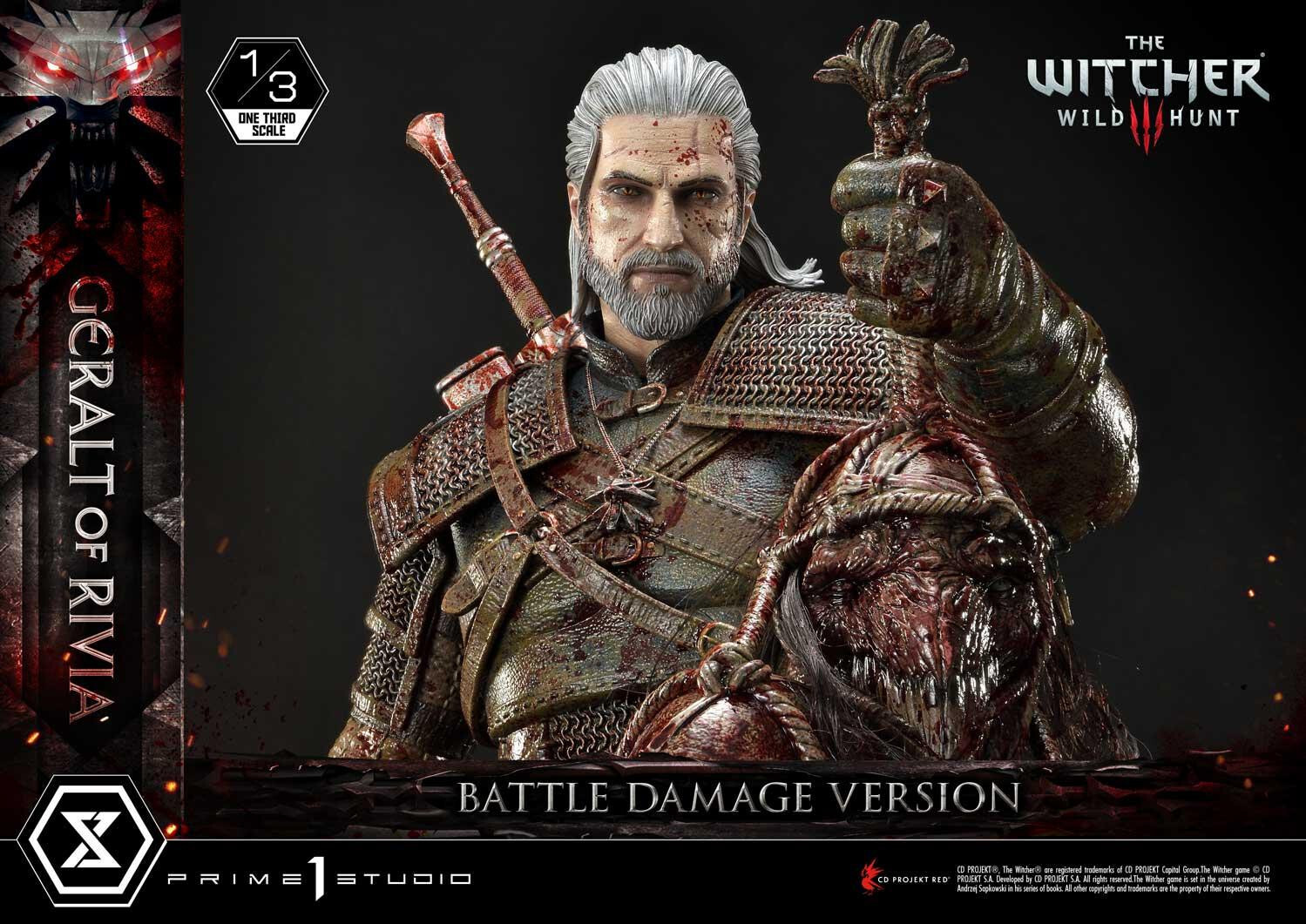 The Witcher 3: Wild Hunt - Geralt - Museum Masterline Series  (MMW3-01BD) - 1/3 - Battle Damage Version (Prime 1 Studio) photo 16