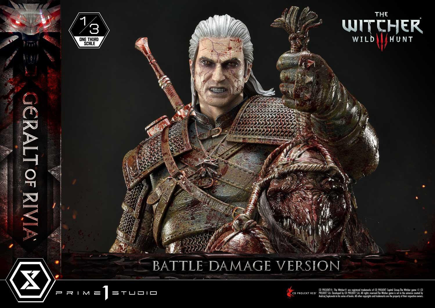 The Witcher 3: Wild Hunt - Geralt - Museum Masterline Series  (MMW3-01BD) - 1/3 - Battle Damage Version (Prime 1 Studio) photo 17
