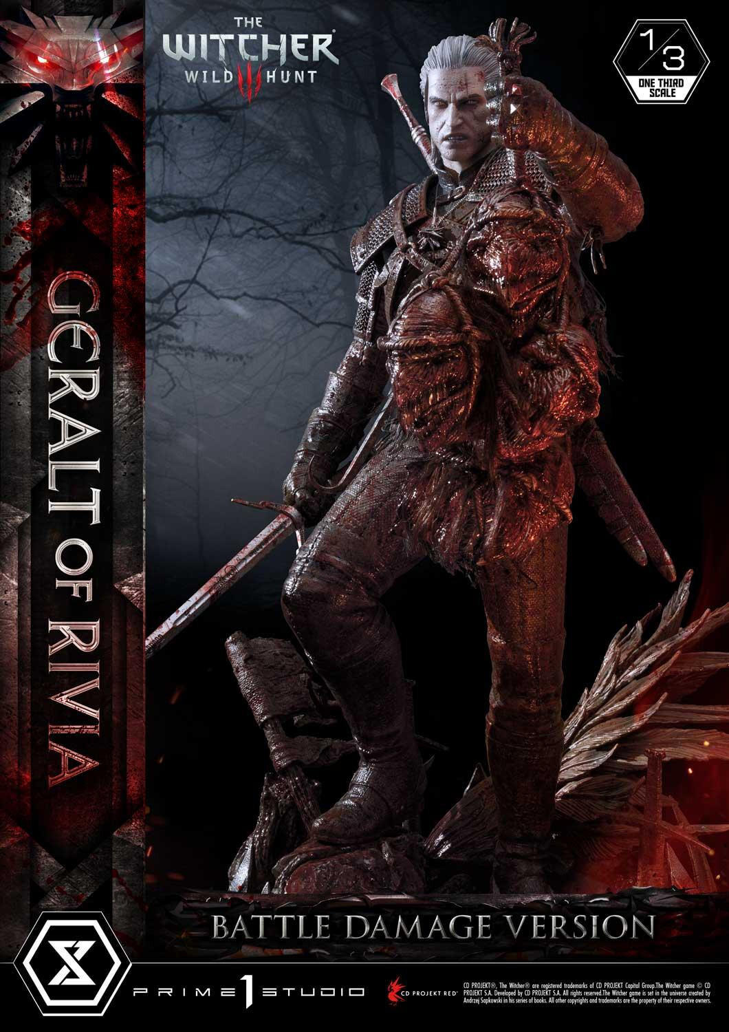 The Witcher 3: Wild Hunt - Geralt - Museum Masterline Series  (MMW3-01BD) - 1/3 - Battle Damage Version (Prime 1 Studio) photo 25