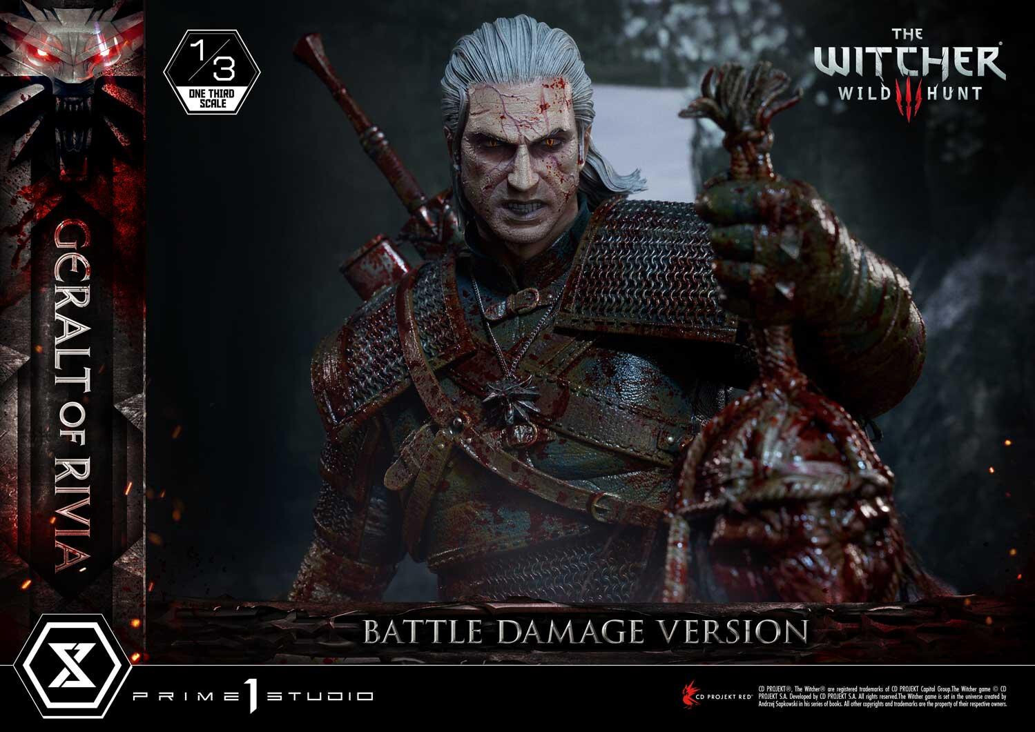 The Witcher 3: Wild Hunt - Geralt - Museum Masterline Series  (MMW3-01BD) - 1/3 - Battle Damage Version (Prime 1 Studio) photo 29