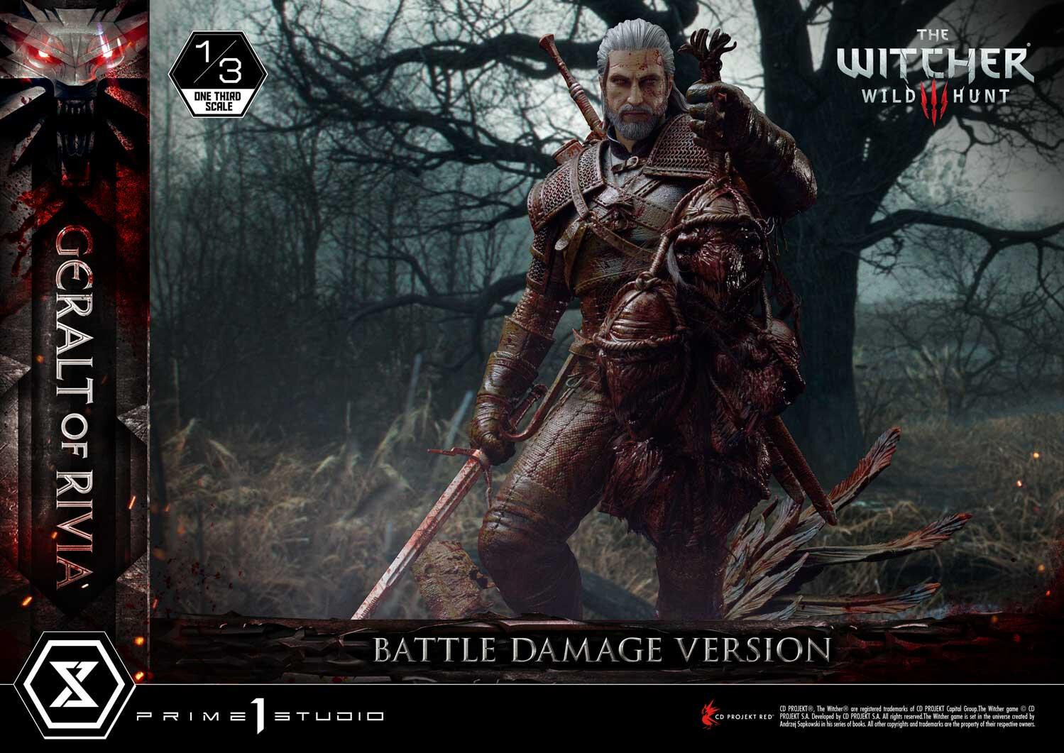 The Witcher 3: Wild Hunt - Geralt - Museum Masterline Series  (MMW3-01BD) - 1/3 - Battle Damage Version (Prime 1 Studio) photo 46