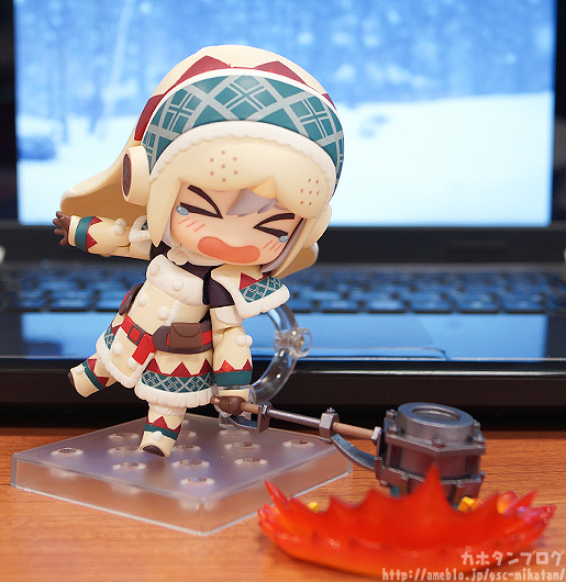 Monster Hunter 4 - Hunter - Otomo Airou - Nendoroid (#376) - Urku Armor ver., Full Action (Good Smile Company) photo 6