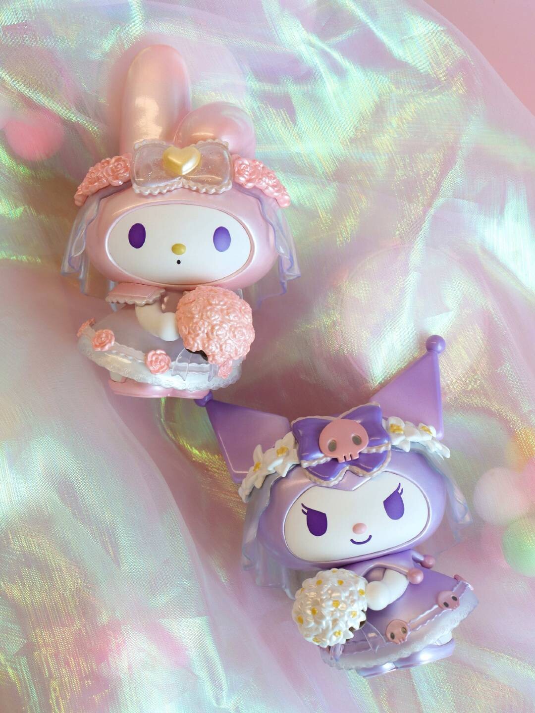 Sanrio Characters - Kuromi - Melody & Kuromi Pink Dream Flower Wedding Series (Top Toy) photo 4