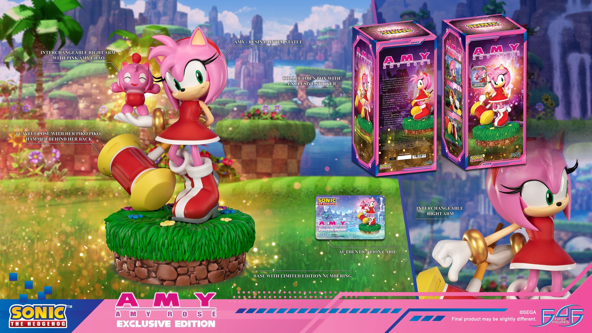 Sonic the Hedgehog - Amy Rose - Chao - Exclusive Edition (First 4 Figures) photo 2