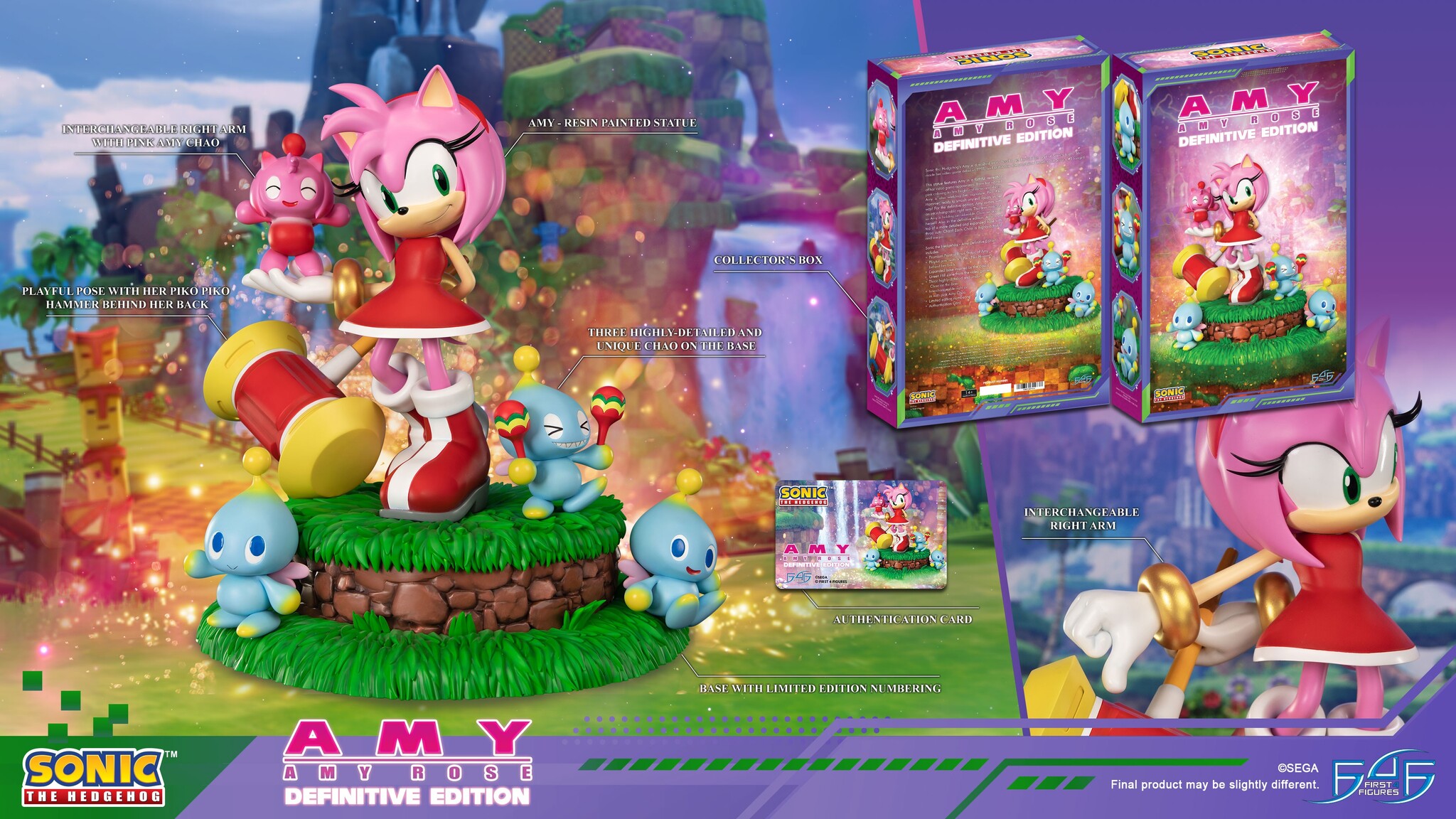 Sonic the Hedgehog - Amy Rose - Chao - Definitive Edition (First 4 Figures) photo 11