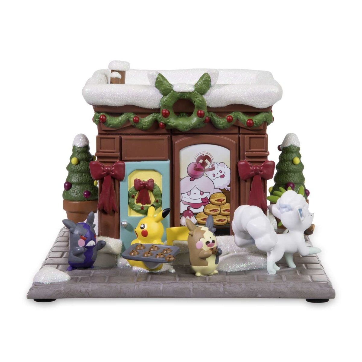 Pocket Monsters - Alola Rokon - Amakaji - Amamaiko - Harimaron - Kajicchu - Mahomil - Mawhip - Morpeko - Peroppafu - Peroream - Pikachu - Holiday Pokémon Village - Bounsweet & Steenee Bakery (PokémonCenter.com, The Pokémon Company International)
