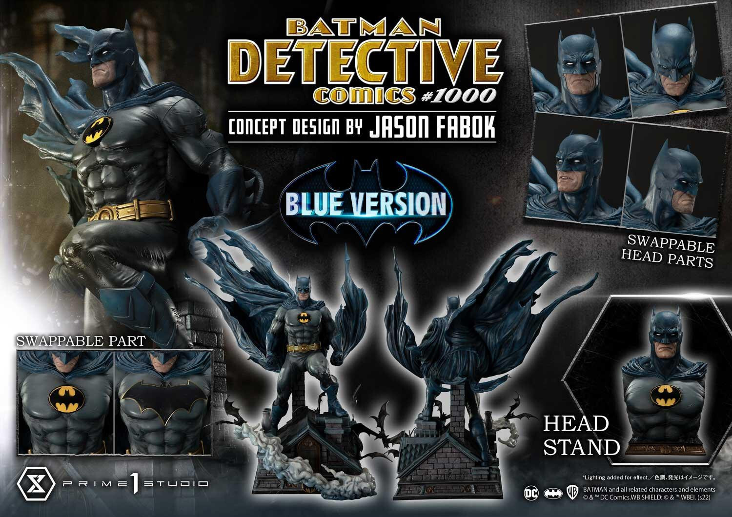 Batman - Museum Masterline Series  (MMDC-50LM) - 1/3 - Detective Comics #1000 Cover Art, Blue Version (Prime 1 Studio) photo 26