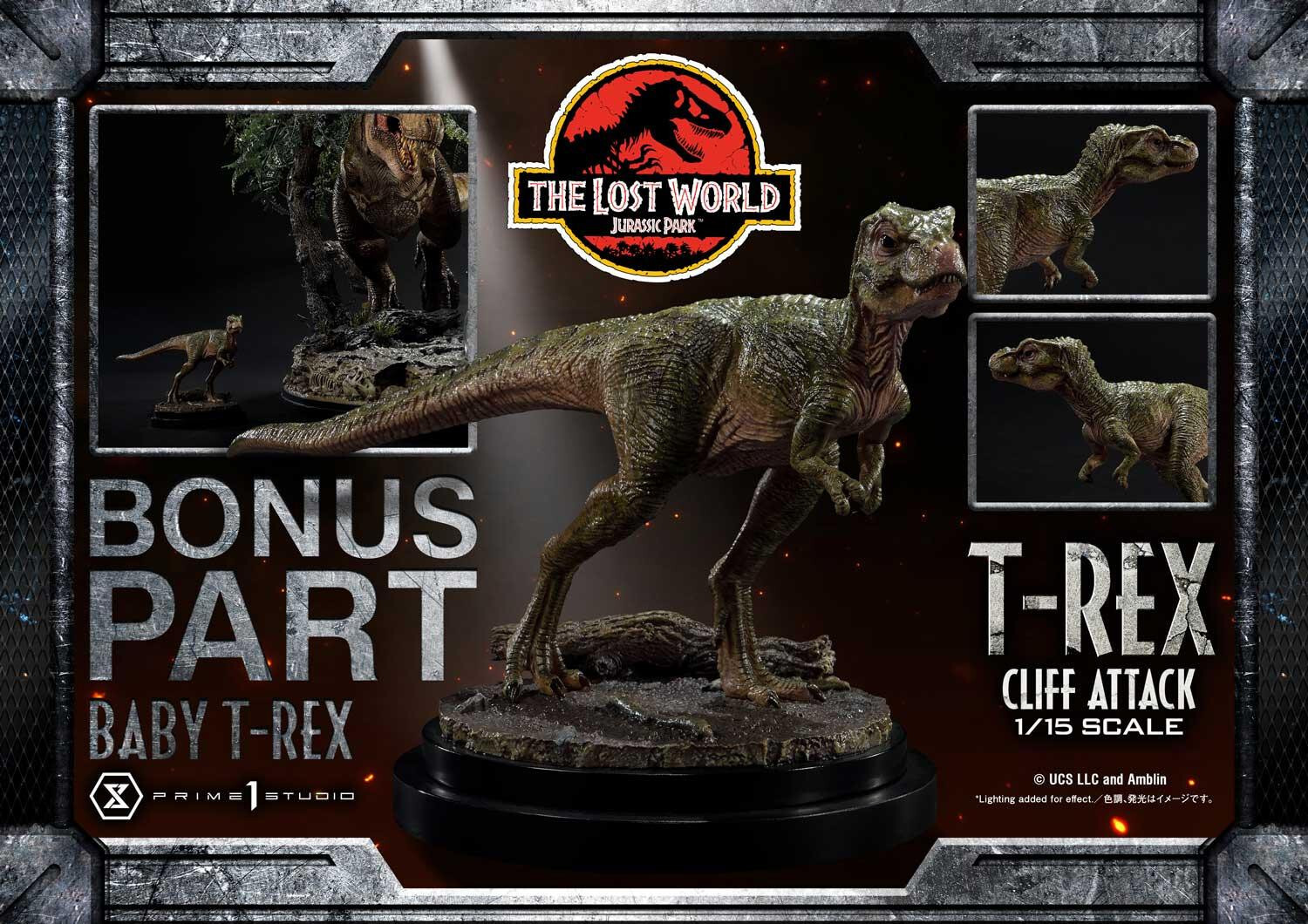 The Lost World: Jurassic Park - Eddie Carr - Tyrannosaurus Rex - Legacy Museum Collection  (LMCJP-09S) - T-Rex Cliff Attack - 1/15 - Bonus Version (Prime 1 Studio) photo 35