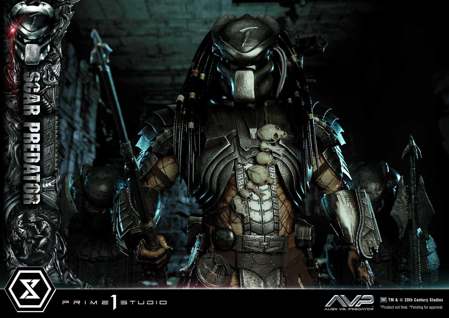 Alien Vs Predator - Alien Warrior - Facehugger - Scar Predator - Museum Masterline Series  (MMPR-04) - 1/3 (Prime 1 Studio)