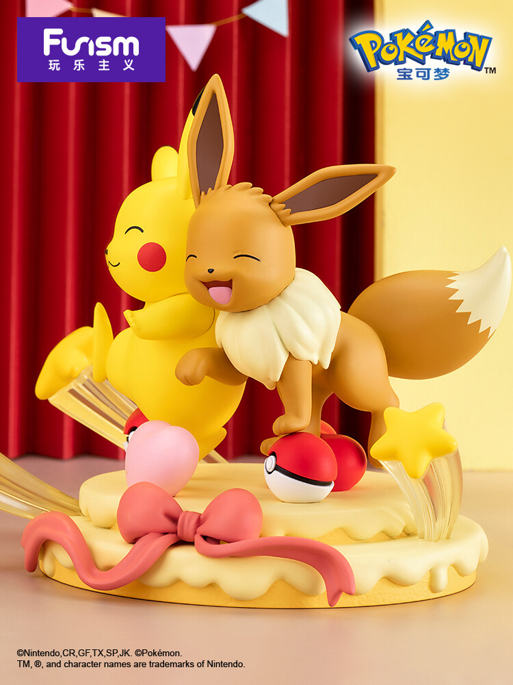 Pocket Monsters - Eievui - Pikachu - Baokemeng Shouban Huoban Xilie - Prime Figure - Paidui Kuan (Funism)