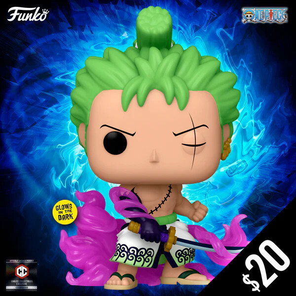 One Piece - Roronoa Zoro - POP! Animation  (1288) - POP! Vinyl - Enma - Glow in the Dark (Funko Toys)