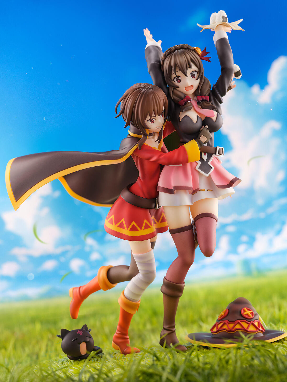 Kono Subarashii Sekai ni Bakuen o! - Chomusuke - Megumin - Yunyun - Shibuya Scramble Figure - 1/7 - Futari wa Tomodachi Ver. (CyberZ, eStream)