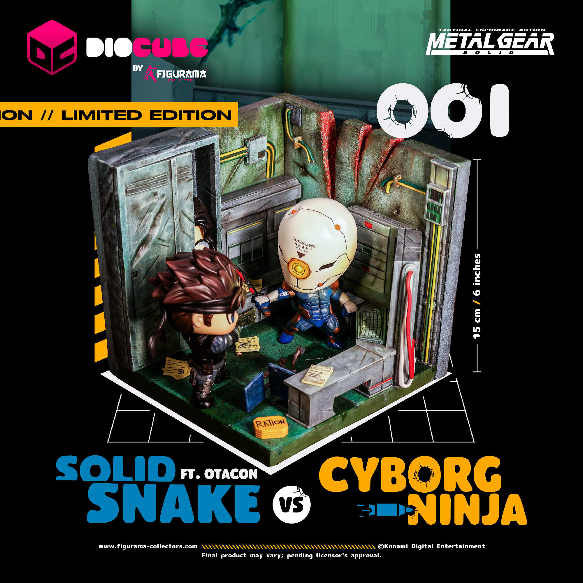 Metal Gear Solid - Cyborg Ninja - Hal Emmerich - Solid Snake - DioCube  (#001) (Figurama Collectors) photo 2