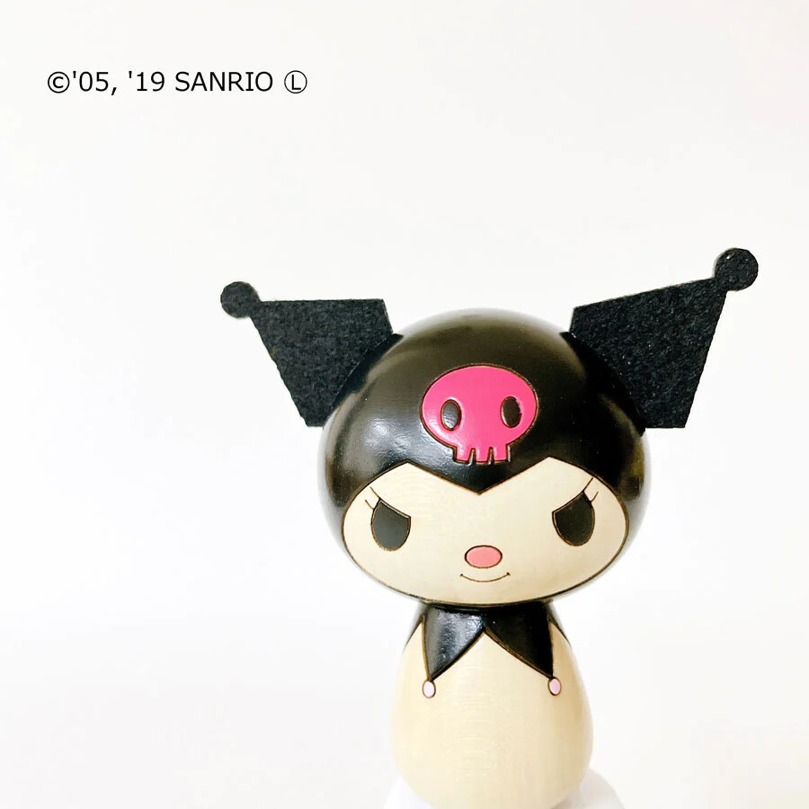 Sanrio Characters - Kuromi - Kokeshi Doll (Usaburo Kokeshi) photo 2