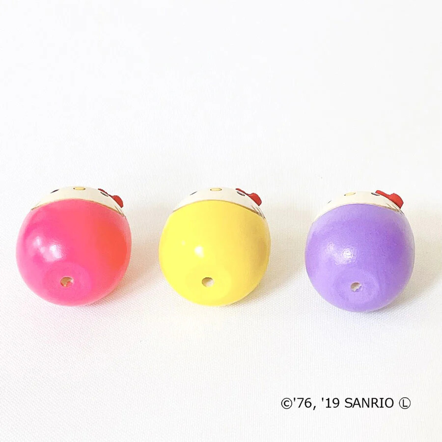 Sanrio Characters - Hello Kitty - Daruma - Pink (Usaburo Kokeshi) photo 3