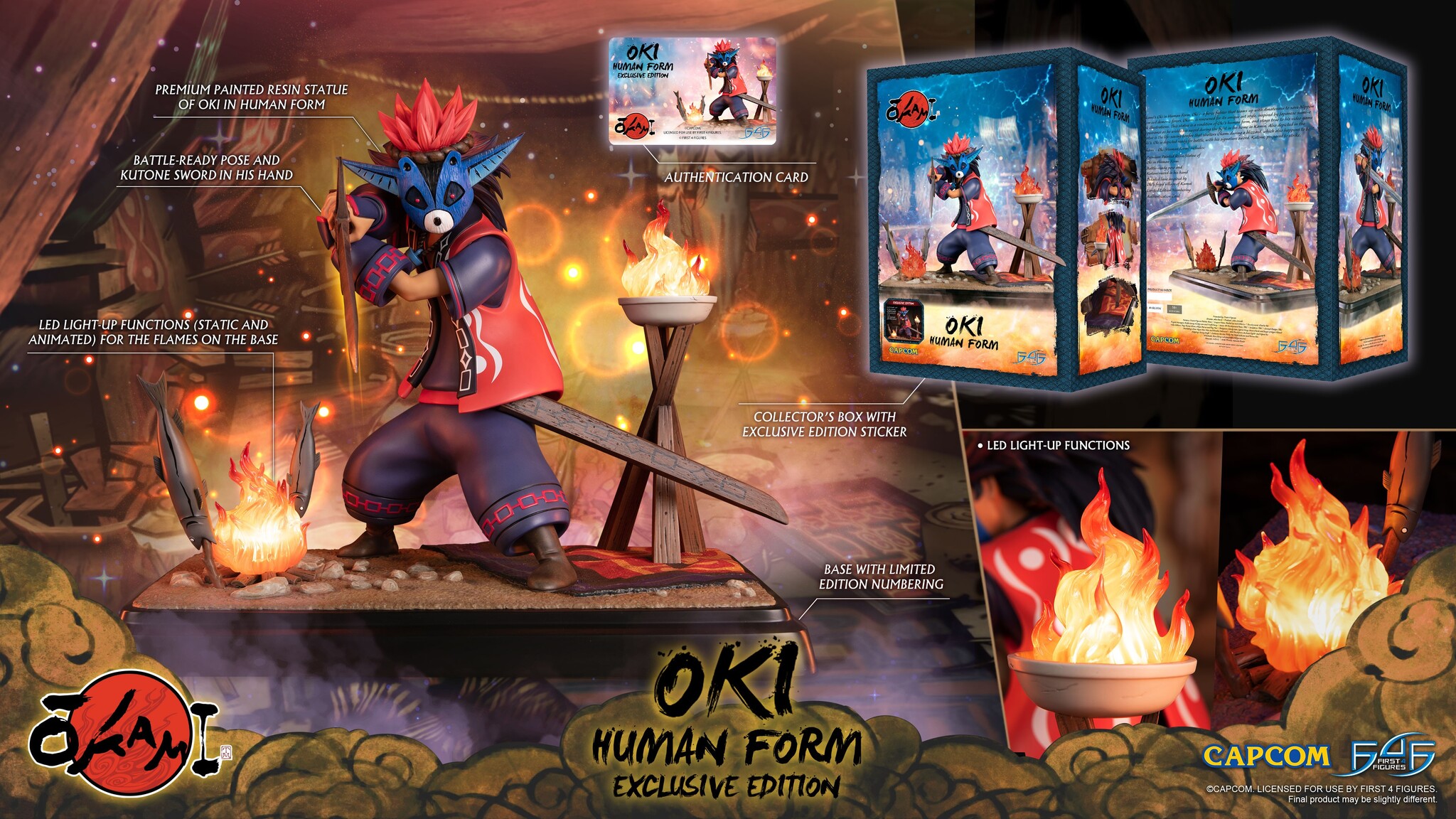 Ookami - Okikurumi - Human Form, Exclusive Edition (First 4 Figures) photo 12