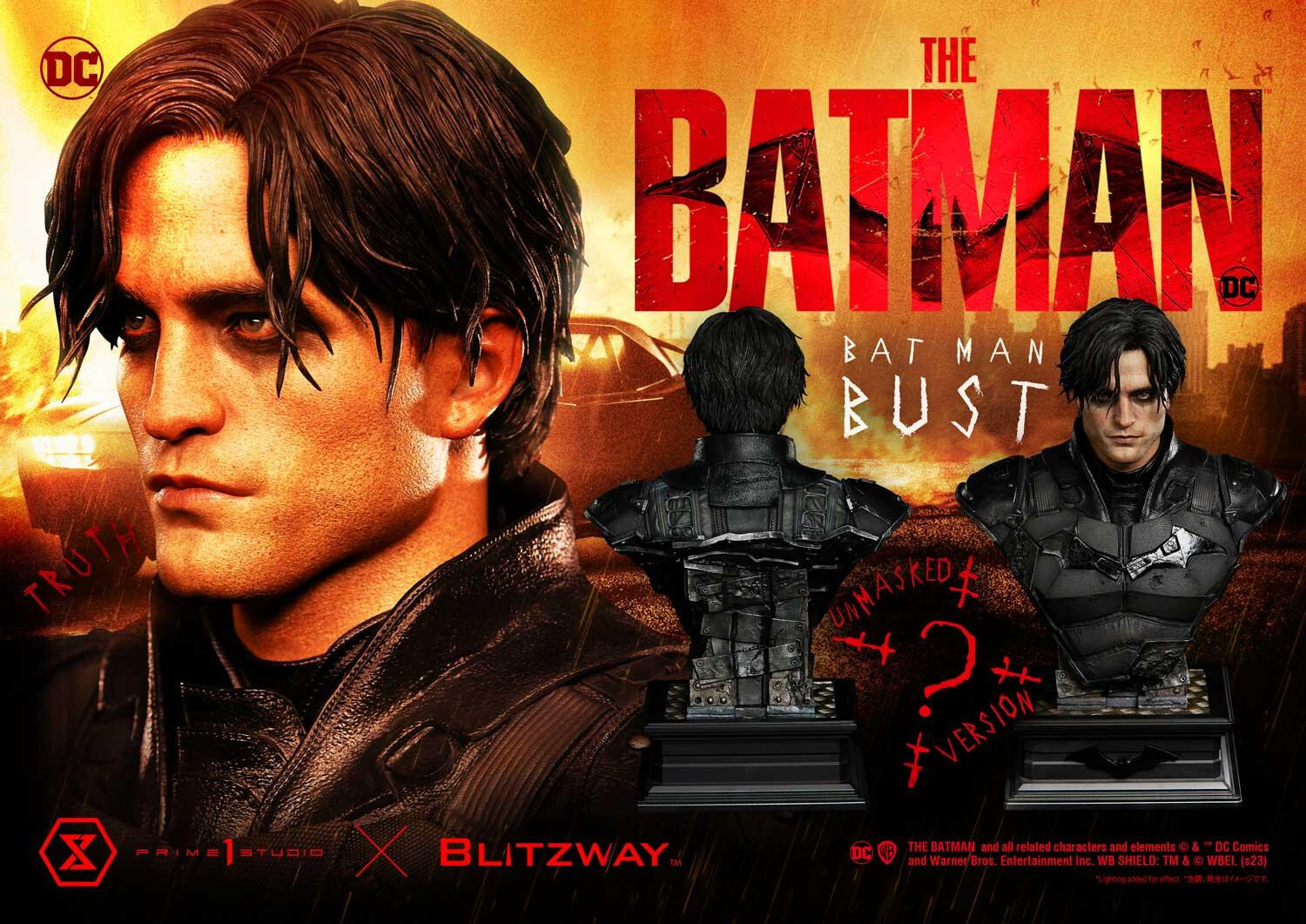 The Batman - Bruce Wayne - Bust - Premium Bust (PBDC-10) - 1/3 - Unmasked Version (Blitzway, Prime 1 Studio) photo 15