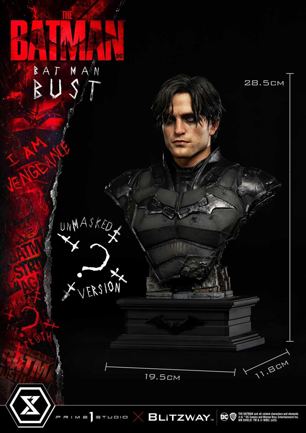 The Batman - Bruce Wayne - Bust - Premium Bust (PBDC-10) - 1/3 - Unmasked Version (Blitzway, Prime 1 Studio) photo 21