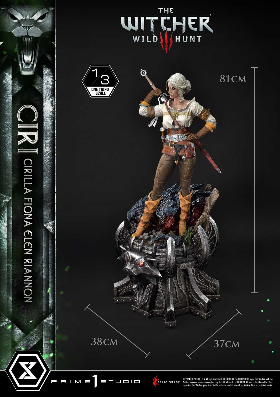 The Witcher 3: Wild Hunt - Ciri - Hound of the Wild Hunt - Museum Masterline Series (MMW3-03) - 1/3 (Prime 1 Studio) photo 9