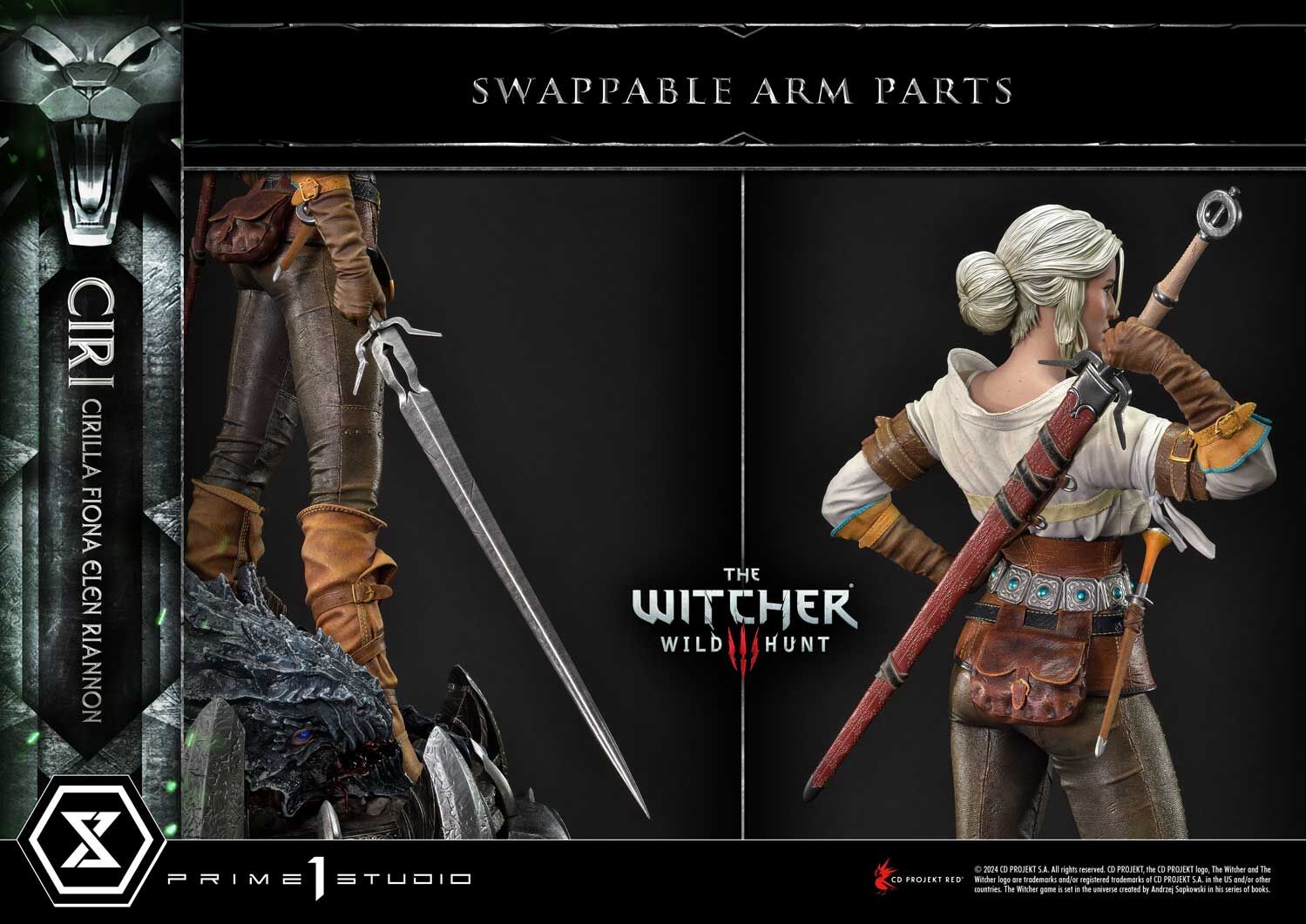 The Witcher 3: Wild Hunt - Ciri - Hound of the Wild Hunt - Museum Masterline Series (MMW3-03) - 1/3 (Prime 1 Studio) photo 33