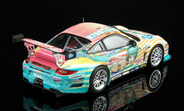 Good Smile Racing - Vocaloid - Hatsune Miku - Itasha - 2010 Hatsune Miku GOOD SMILE Racing Porsche 911 GT3 R - 1/43 - Porsche 997 GT3 R - 2010 Season (Fujimi) photo 3