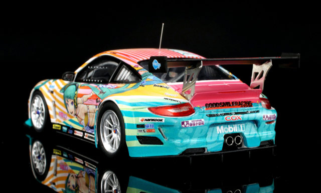Good Smile Racing - Vocaloid - Hatsune Miku - Itasha - 2010 Hatsune Miku GOOD SMILE Racing Porsche 911 GT3 R - 1/43 - Porsche 997 GT3 R - 2010 Season (Fujimi) photo 4