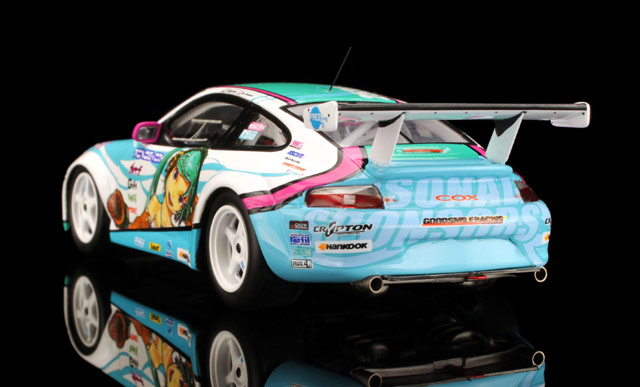 Good Smile Racing - Vocaloid - Hatsune Miku - Itasha - 2009 Hatsune Miku GOOD SMILE Racing Porsche 911 GT3 R - 1/43 - Porsche 996 GT3 R - 2009 Season (Fujimi) photo 4